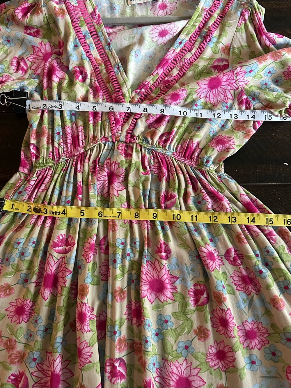 Rusttydustty V-Neck Waist Cinched Casual Maxi Dress. - Picture 8 of 12